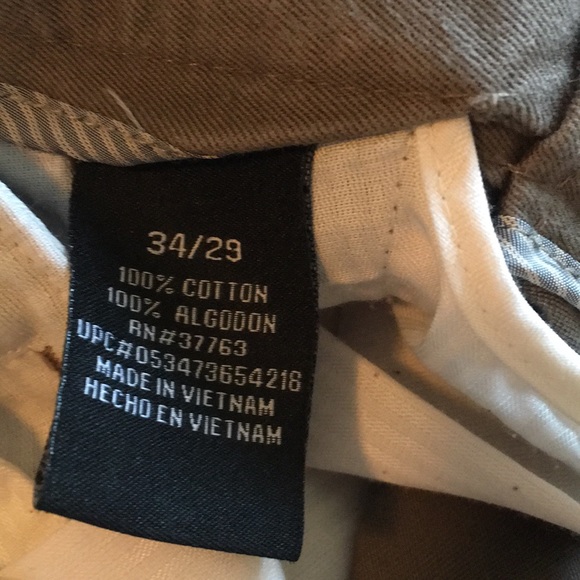 Perry Ellis Portfolio tan casual zip front pants w/side back pockets size 34/29 - Picture 4 of 5